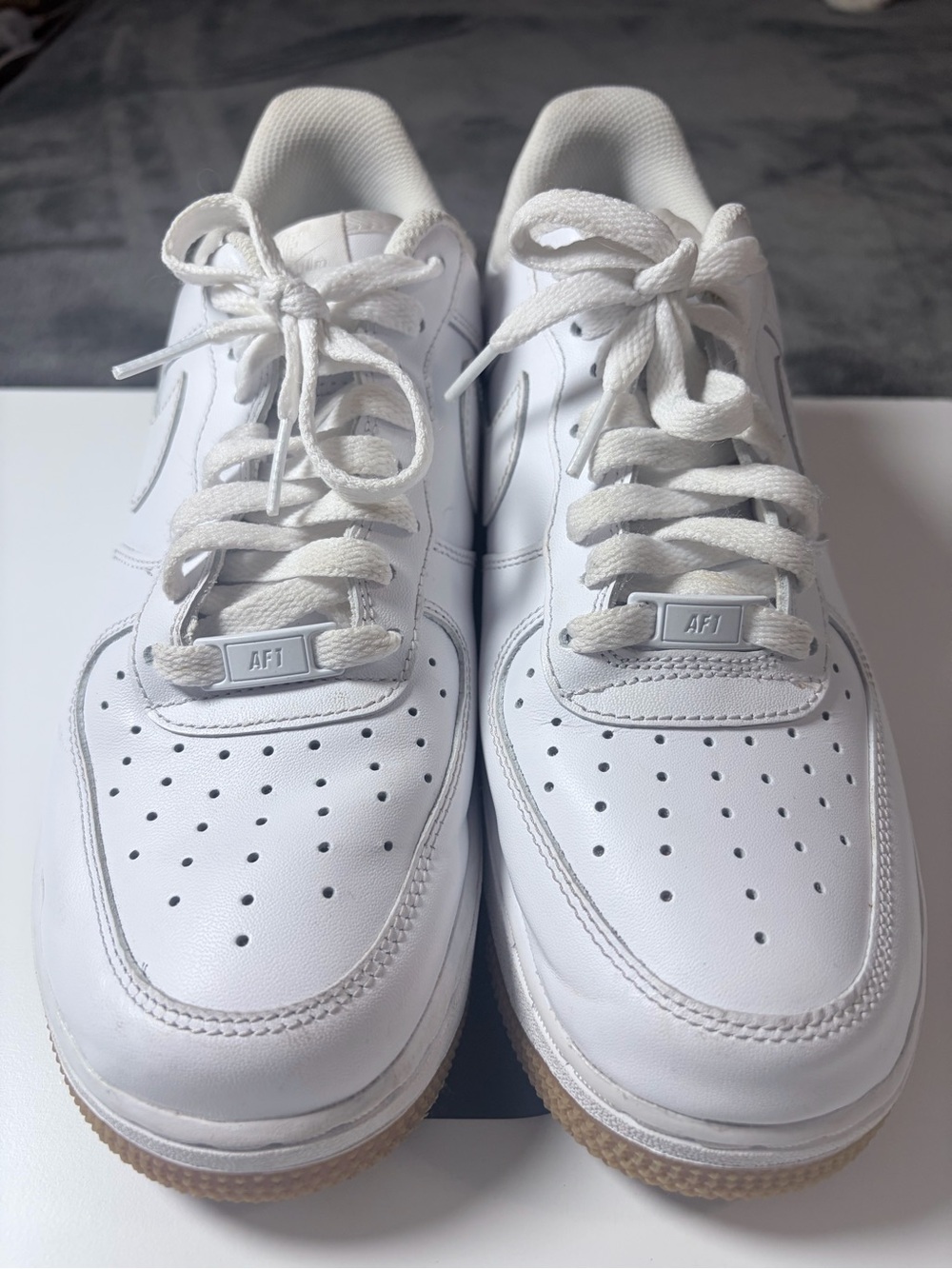 Nike White Low-Top Athletic Sneakers with Gum Outsole